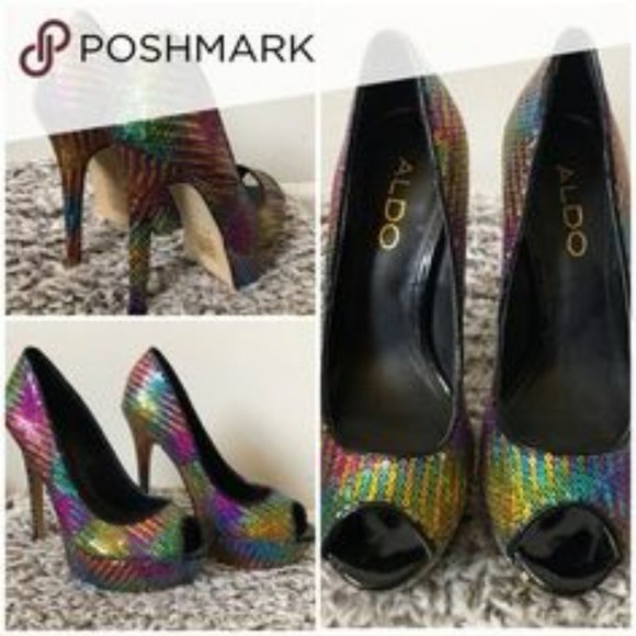 Aldo Multi-Colored Sequin Heels - NWT - Picture 2 of 5